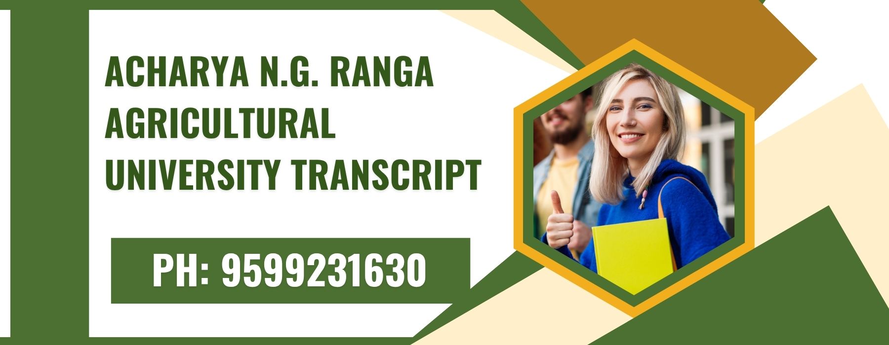 Acharya N.g. Ranga Agricultural University Transcript, Moi, Degree Certificate 9599231630