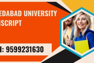 Ahmedabad University Transcript, Moi, Degree Certificate 9599231630