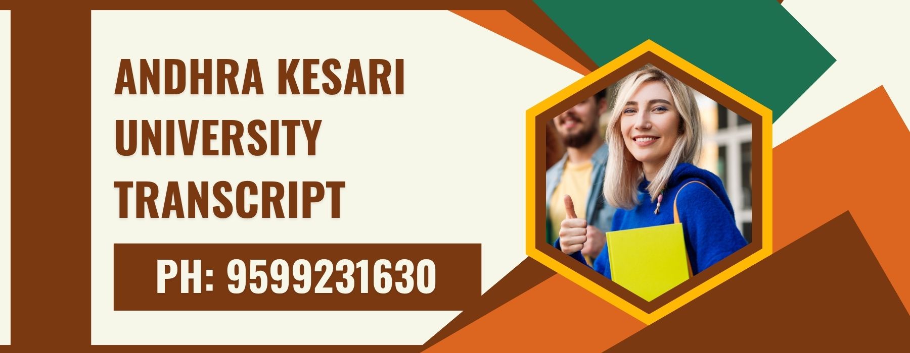 Andhra Kesari University Transcript, Moi, Degree Certificate 9599231630