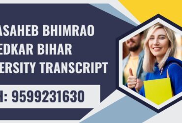 Babasaheb Bhimrao Ambedkar Bihar University Transcript, Moi, Degree Certificate 9599231630