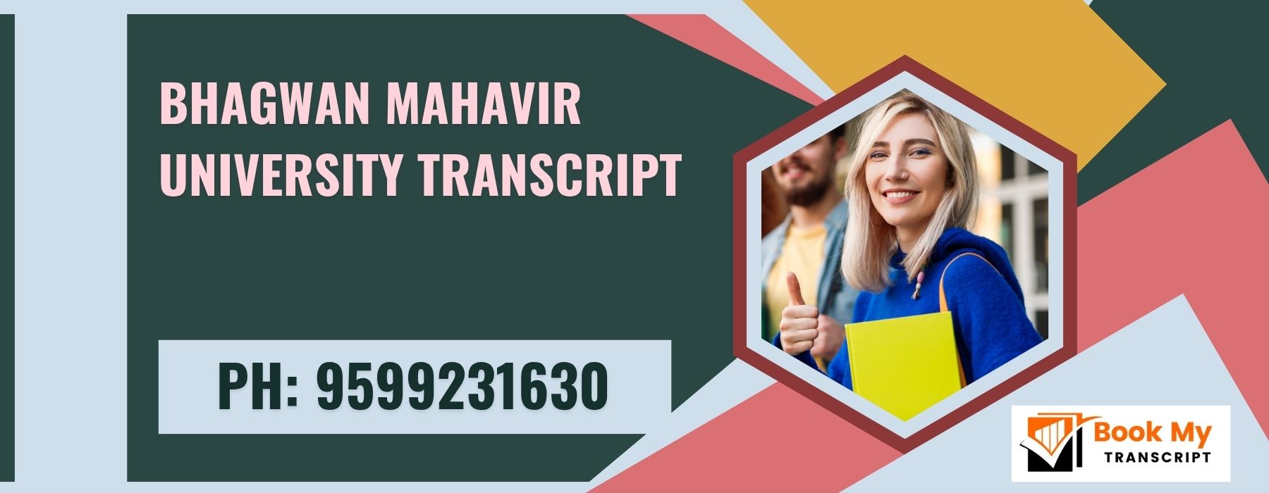 Bhagwan Mahavir University Transcript, Moi, Degree Certificate,  9599231630