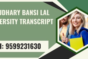 Chaudhary Bansi Lal University Transcript, Moi, Degree Certificate,  9599231630