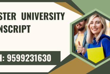 Cluster University Transcript, Moi, Degree Certificate 9599231630