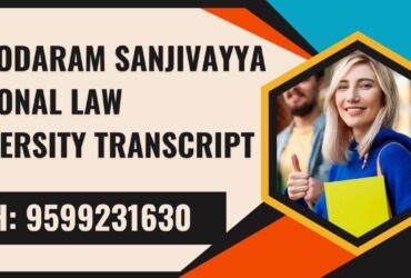 Damodaram Sanjivayya National Law University Transcript, Moi, Degree Certificate 9599231630