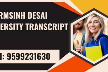 Dharmsinh Desai University Transcript, Moi, Degree Certificate,  9599231630