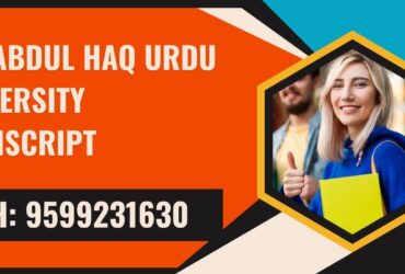 Dr. Abdul Haq Urdu University Transcript, Moi, Degree Certificate 9599231630