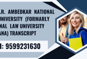 Dr. B.r. Ambedkar National Law University (formarly National Law University Haryana) Transcript, Moi, Degree Certificate  9599231630