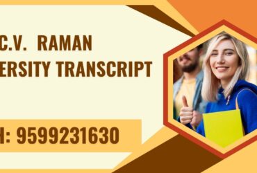 Dr. C.v. Raman University Transcript, Moi, Degree Certificate, 9599231630