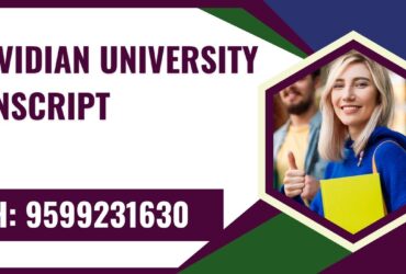 Dravidian University Transcript, Moi, Degree Certificate, 9599231630