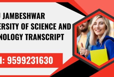 Guru Jambheshwar University of Science and Technology Transcript, Moi, Degree Certificate,  9599231630