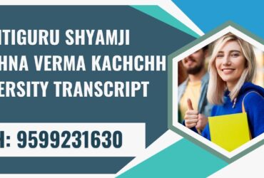 Krantiguru Shyamji Krishna Verma Kachchh University Transcript, Moi, Degree Certificate, 9599231630