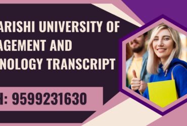 Maharishi University of Management and Technology Transcript, Moi, Degree Certificate,  9599231630