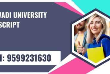 Marwadi University Transcript, Moi, Degree Certificate, 9599231630
