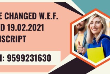 Name Changed W.e.f. Dated 19.02.2021 Transcript, Moi, Degree Certificate 9599231630