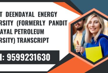 Pandit Deendayal Energy University (formerly Pandit Deendayal Petroleum University) Transcript, Moi, Degree Certificate, 9599231630