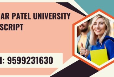 Sardar Patel University Transcript, Moi, Degree Certificate,  9599231630