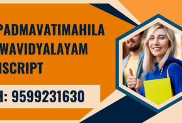 Sri Padmavati Mahila Vishwavidyalayam Transcript, Moi, Degree Certificate 9599231630