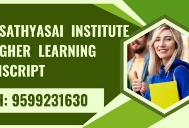 Sri Sathya Sai Institute of Higher Learning Transcript, Moi, Degree Certificate 9599231630