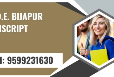 B.l.d.e. Bijapur Transcript, Moi, Degree Certificate, 9599231630