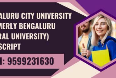Bengaluru City University (formerly Bengaluru Central University) Transcript, Moi, Degree Certificate, 9599231630