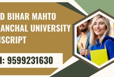 Binod Bihar Mahto Koylanchal University Transcript, Moi, Degree Certificate, 9599231630