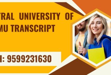 Central University of Jammu Transcript, Moi, Degree Certificate,  9599231630