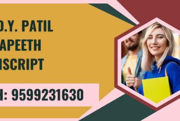 Dr. D.y. Patil Vidyapeeth Transcript, Moi, Degree Certificate 9599231630