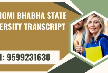 Dr. Homi Bhabha State University Transcript, Moi, Degree Certificate 9599231630