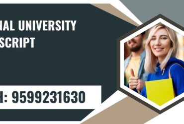 Eternal University Transcript, Moi, Degree Certificate 9599231630