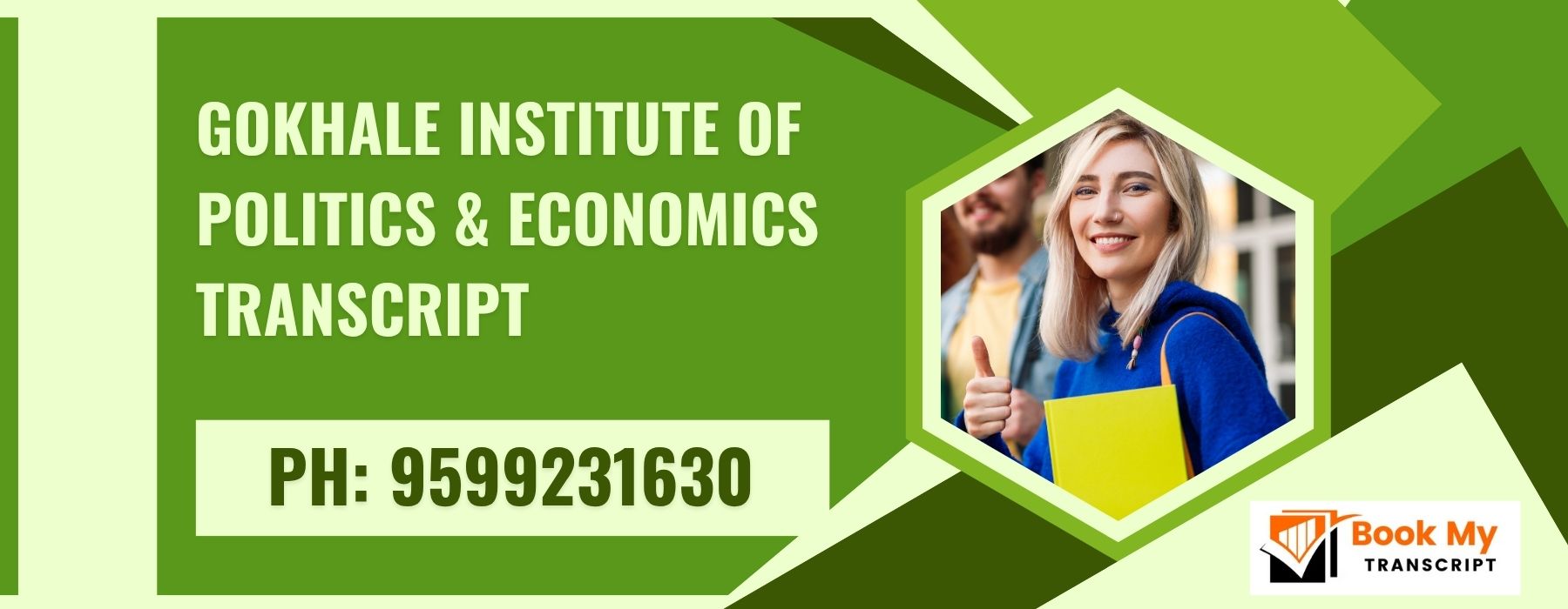 Gokhale Institute of Politics & Economics Transcript, Moi, Degree Certificate,  9599231630