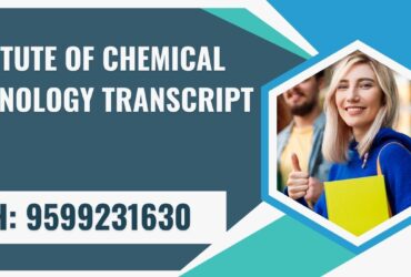 Institute of Chemical Technology Transcript, Moi, Degree Certificate 9599231630