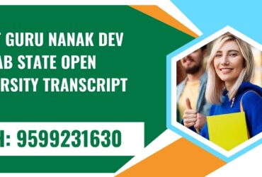 Jagat Guru Nanak Dev Punjab State Open University Transcript, Moi, Degree Certificate 9599231630