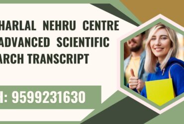 Jawaharlal Nehru Centre for Advanced Scientific Research Transcript, Moi, Degree Certificate, 9599231630