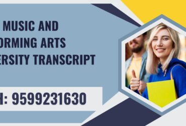 Ksgh Music and Performing Arts University Transcript, Moi, Degree Certificate 9599231630