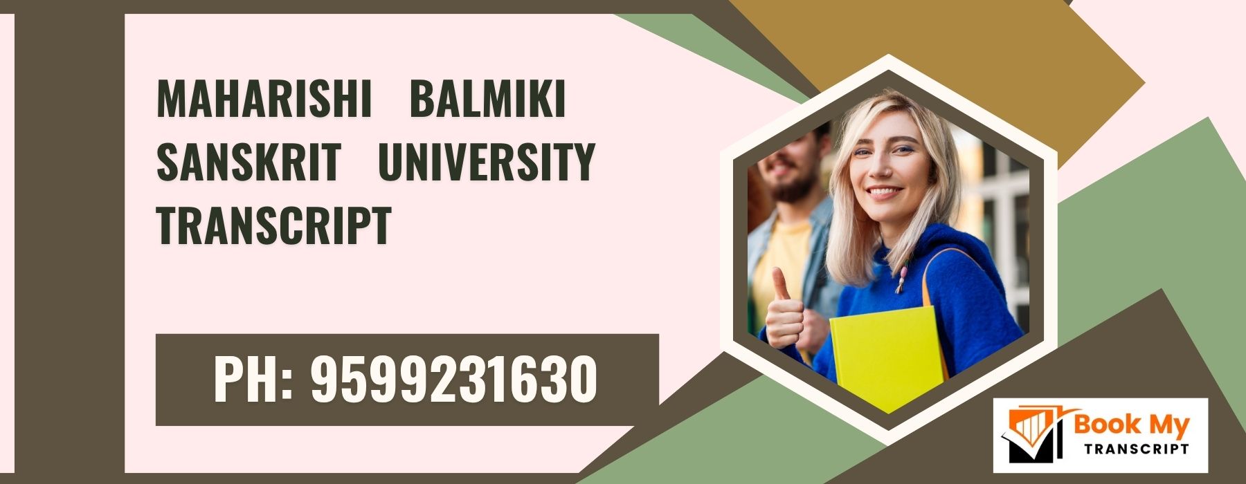 Maharishi Balmiki Sanskrit University Transcript, Moi, Degree Certificate  9599231630