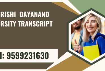 Maharishi Dayanand University Transcript, Moi, Degree Certificate,   9599231630