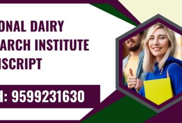 National Dairy Research Institute Transcript, Moi, Degree Certificate,  9599231630
