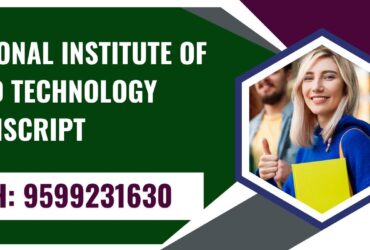 National Institute of Food Technology Transcript, Moi, Degree Certificate,   9599231630
