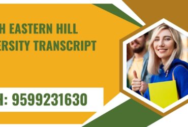 North Eastern Hill University Transcript, Moi, Degree Certificate 9599231630