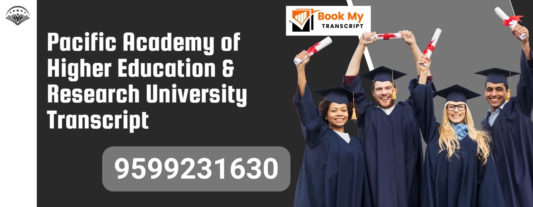 Pacific Academy of Higher Education & Research University Transcript, Moi, Degree Certificate, 9599231630