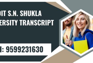 Pandit S.n. Shukla University Transcript, Moi, Degree Certificate,  9599231630