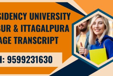 Presidency University Dibbur & Ittagalpura Village Transcript, Moi, Degree Certificate,  9599231630