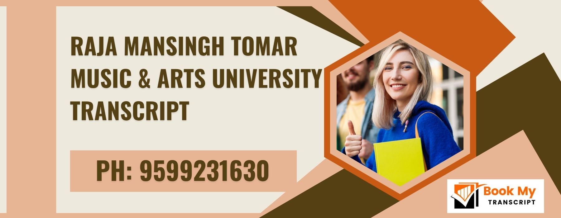 Raja Mansingh Tomar Music & Arts University Transcript, Moi, Degree Certificate 9599231630