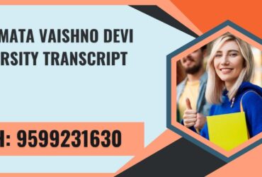 Shri Mata Vaishno Devi University Transcript, Moi, Degree Certificate 9599231630