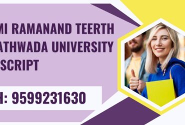 Swami Ramanand Teerth Marathwada University Transcript, Moi, Degree Certificate 9599231630