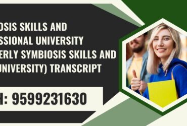 Symbiosis Skills and Professional University (formerly Symbiosis Skills and Open University) Transcript, Moi, Degree Certificate, 9599231630