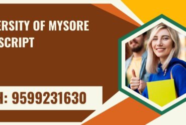 University of Mysore Transcript, Moi, Degree Certificate, 9599231630