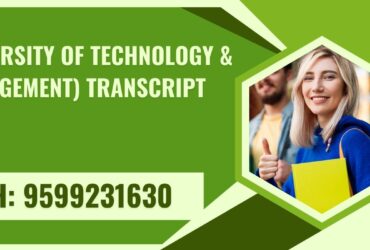 University of Technology & Management) Transcript, Moi, Degree Certificate,  9599231630