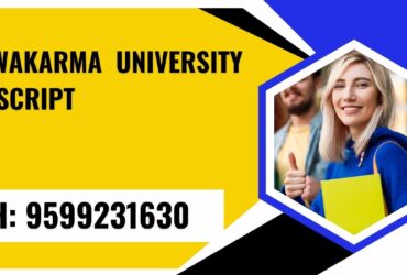 Vishwakarma University Transcript, Moi, Degree Certificate 9599231630