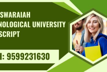 Visveswaraiah Technological University Transcript, Moi, Degree Certificate 9599231630